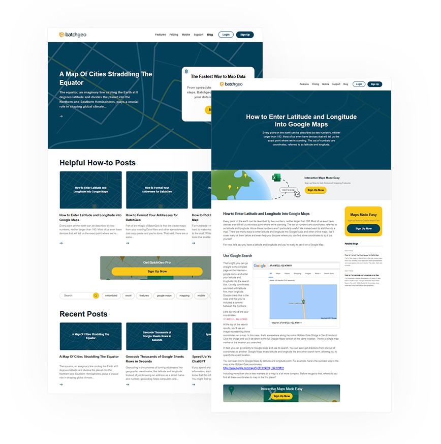 Batch Geo WordPress Design