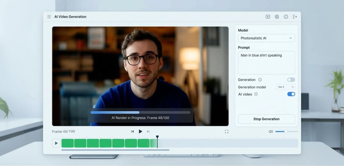 AI video editor used to produce BatchGeo product training videos
